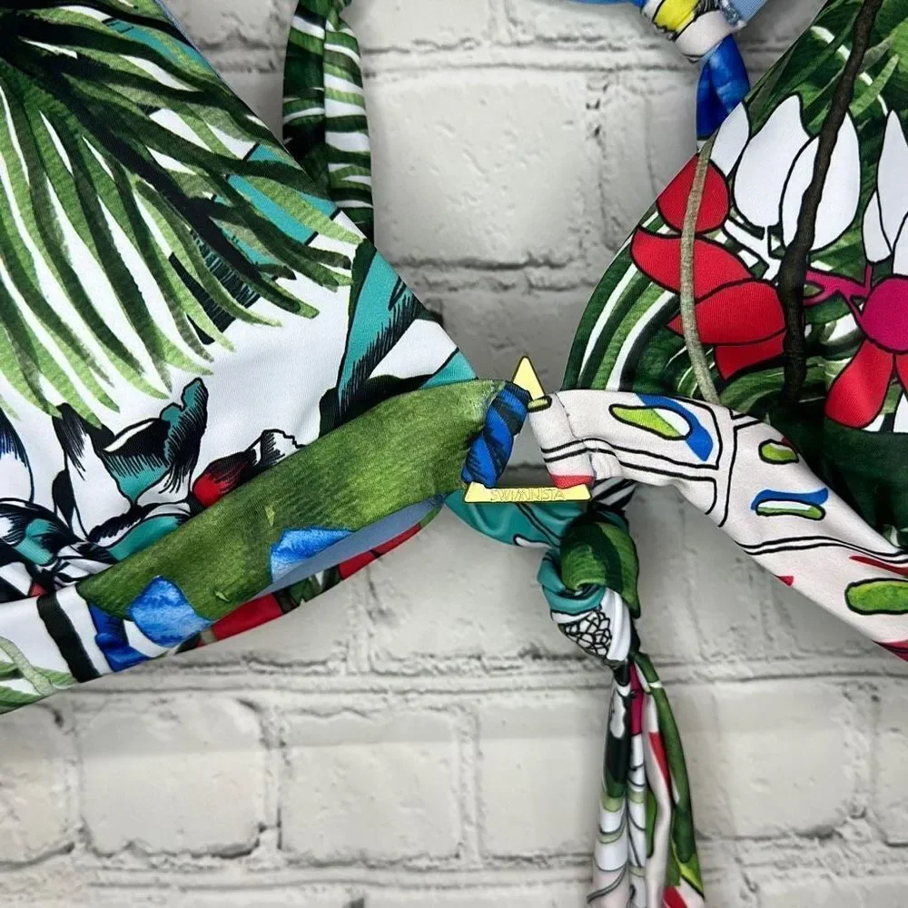 Swiminista x Christian Lacroix Cheer Top Bikini Jardin Exo Chic Print size Large